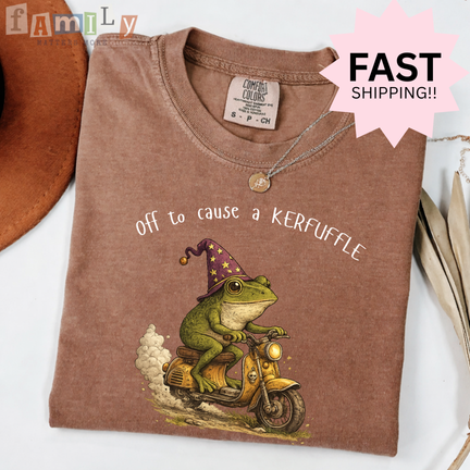 Off to Cause a Kerfuffle Frog Tshirt, Sarcastic Shirts, Funny Sayings, Adult Humor Shirt, Frog Meme Shirt, Mental Health Shirt, Funny Shirts