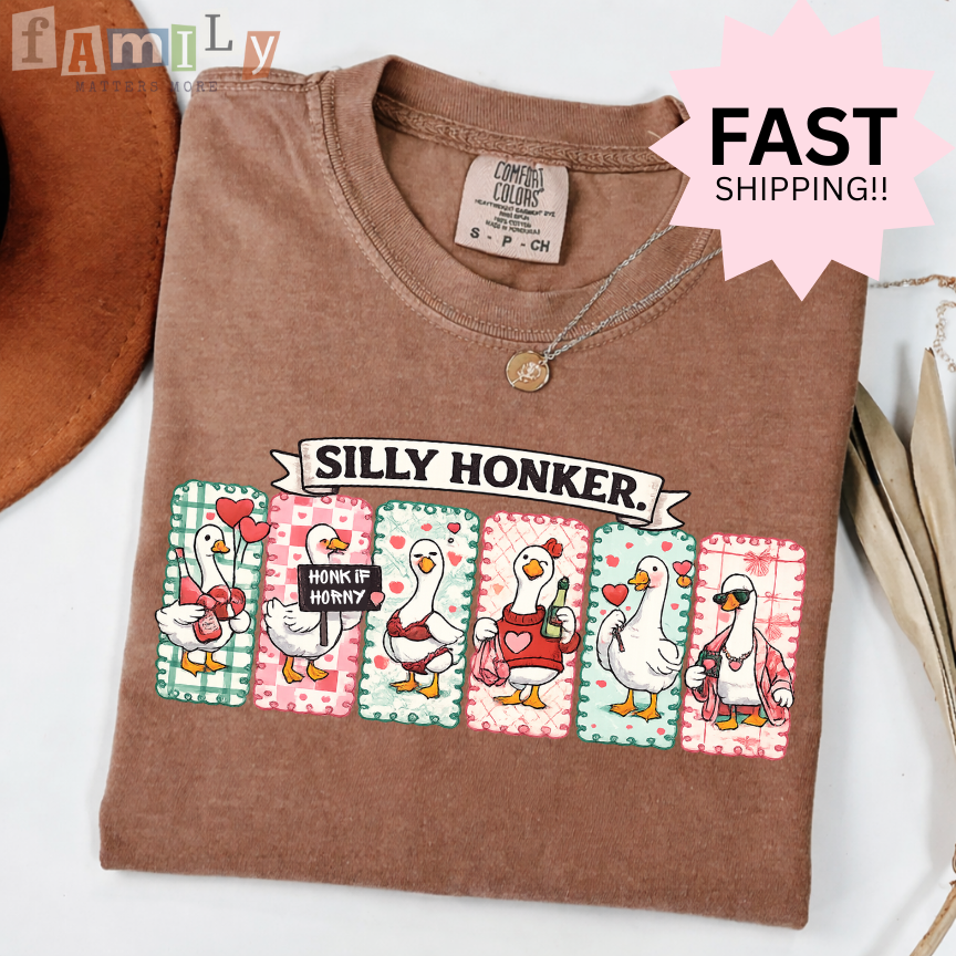 Silly Honker Shirt, Funny Goose Valentines Shirt, Comfort Colors Tee, Inappropriate Aba Shirt, Offensive Stupid Unwearable Shirt