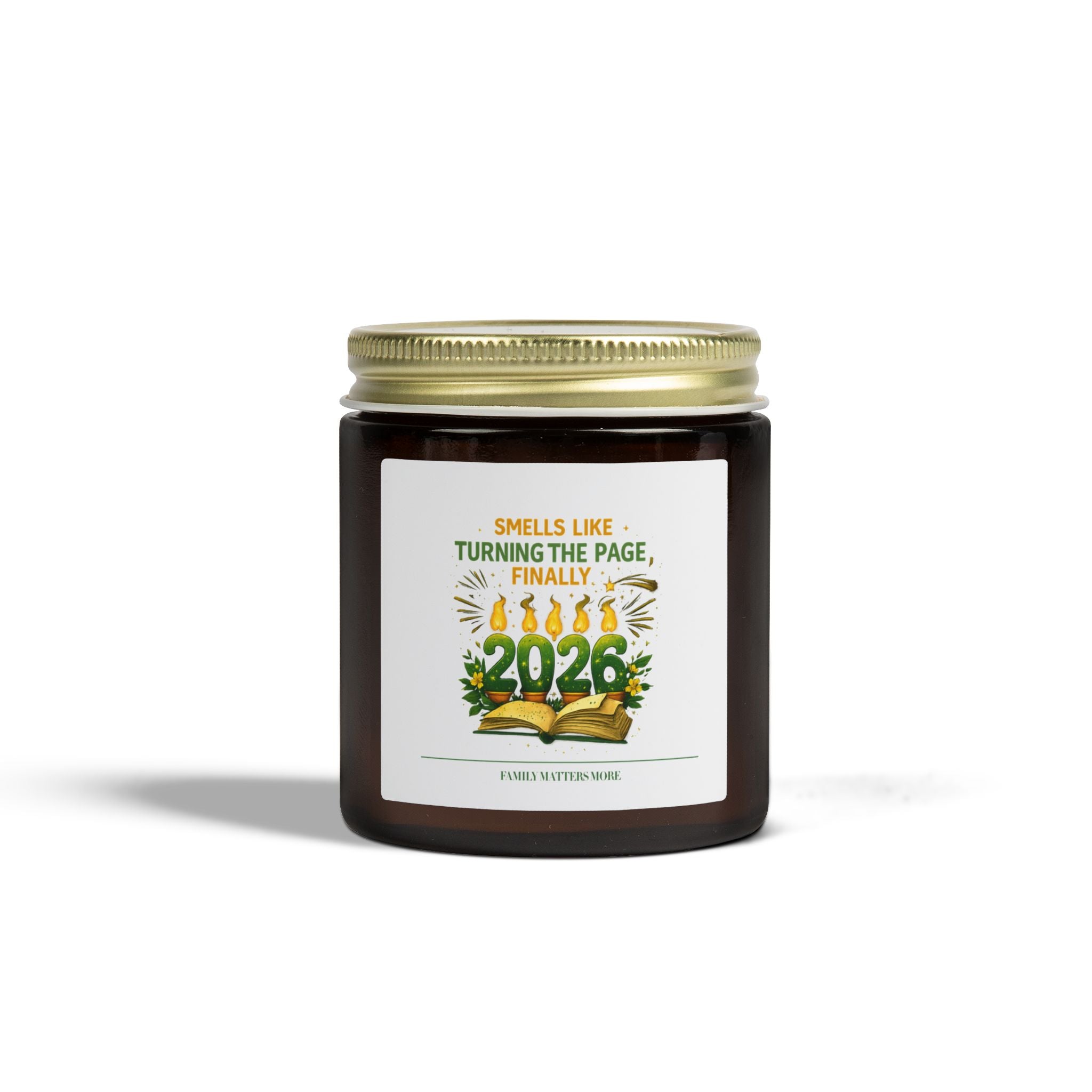Smells Like Turning The Page Finally Candle, Funny 2026 New Year Soy Candle 4oz 9oz, Book Lover Gift, Scented Jar