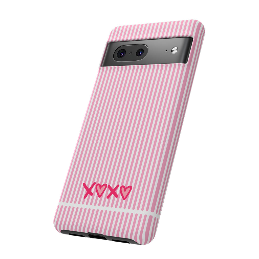 Galentines Day Pink Striped Lines phone case, Pink Stripe Iphone case | Tough Cases - Iphone, Samsung and Pixel Mobile cases