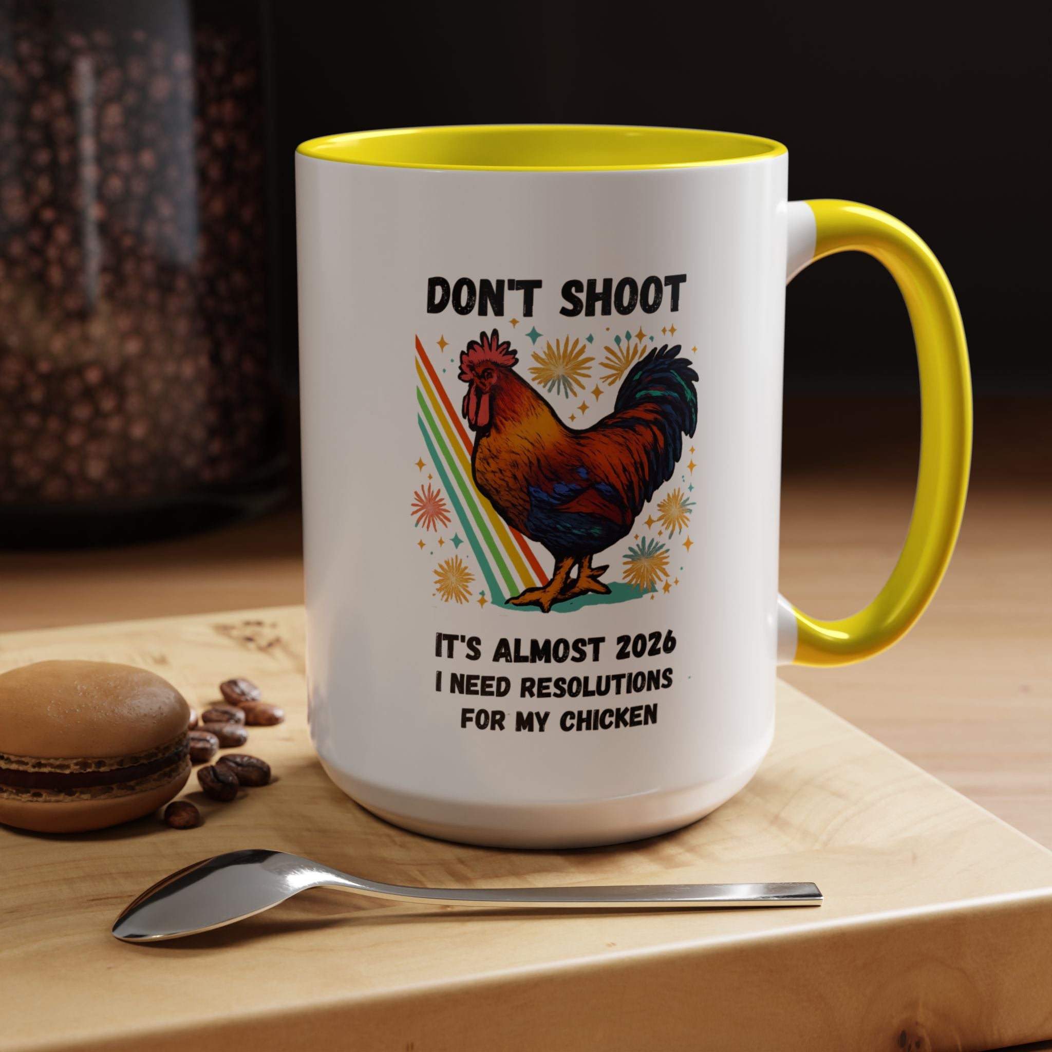 Dont Shoot 2026 Resolutions Mug, Funny Rooster Gamer Mug, Arc Raiders Inspired 11/15oz Coffee Mug, Gift for Brother