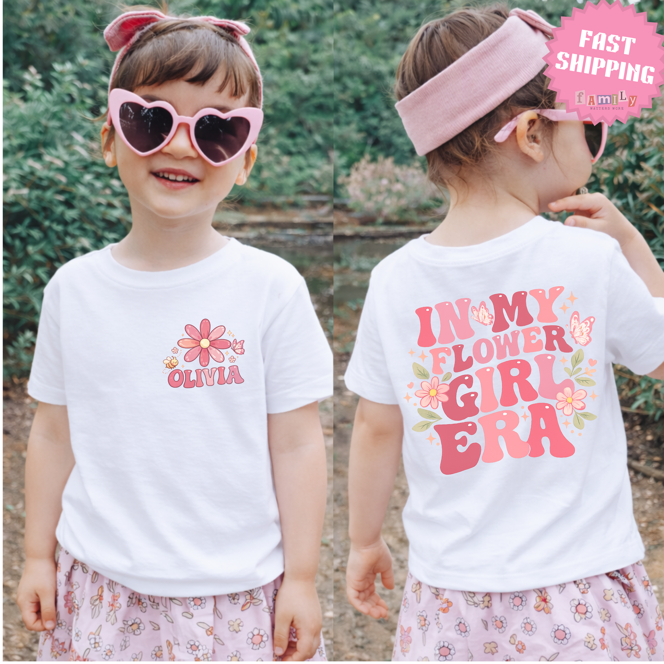 Personalized In My Flower Girl Era Shirt, Flower Girl Shirt, Wedding Party Kids Shirt, Bridal Party Shirt For Kids, Flower Girl Proposal Tee