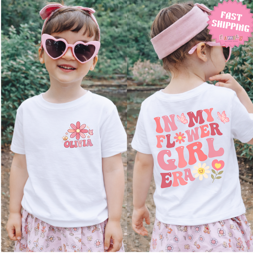 Personalized In My Flower Girl Era Shirt, Flower Girl Shirt, Wedding Party Kids Shirt, Bridal Party Shirt For Kids, Flower Girl Proposal Tee (Copy)
