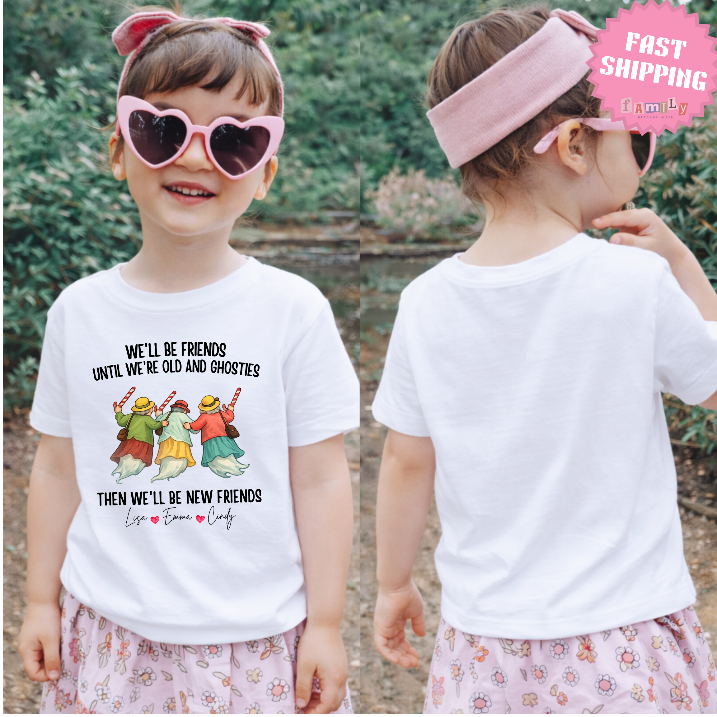 Personalized Friendship Shirt, Old Friends - Best Friends Gift, Besties Tee, Comfort colors best friens shirts with names