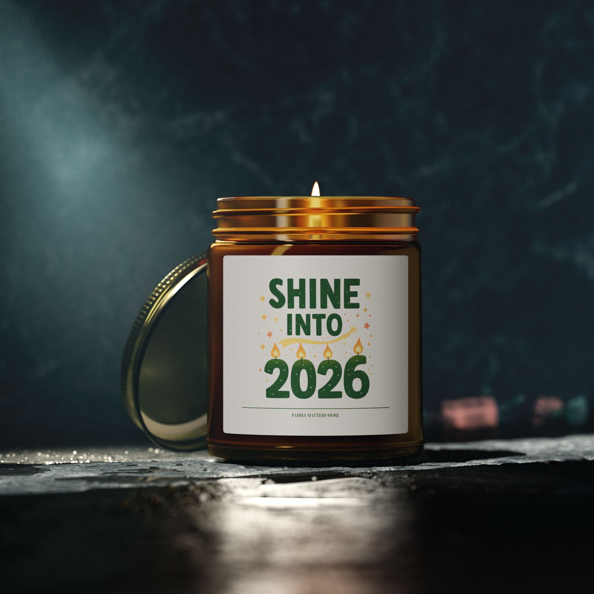 Shine Into 2026 Candle, Scented Soy Jar Candle 4oz 9oz, Hand Poured, Happy New Year Decor, New Years Eve Candle