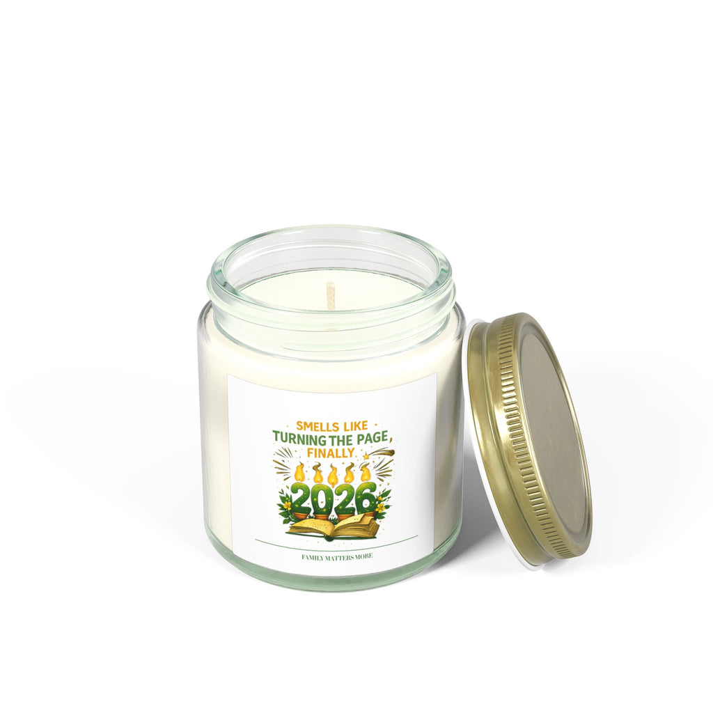 Smells Like Turning The Page Finally Candle, Funny 2026 New Year Soy Candle 4oz 9oz, Book Lover Gift, Scented Jar