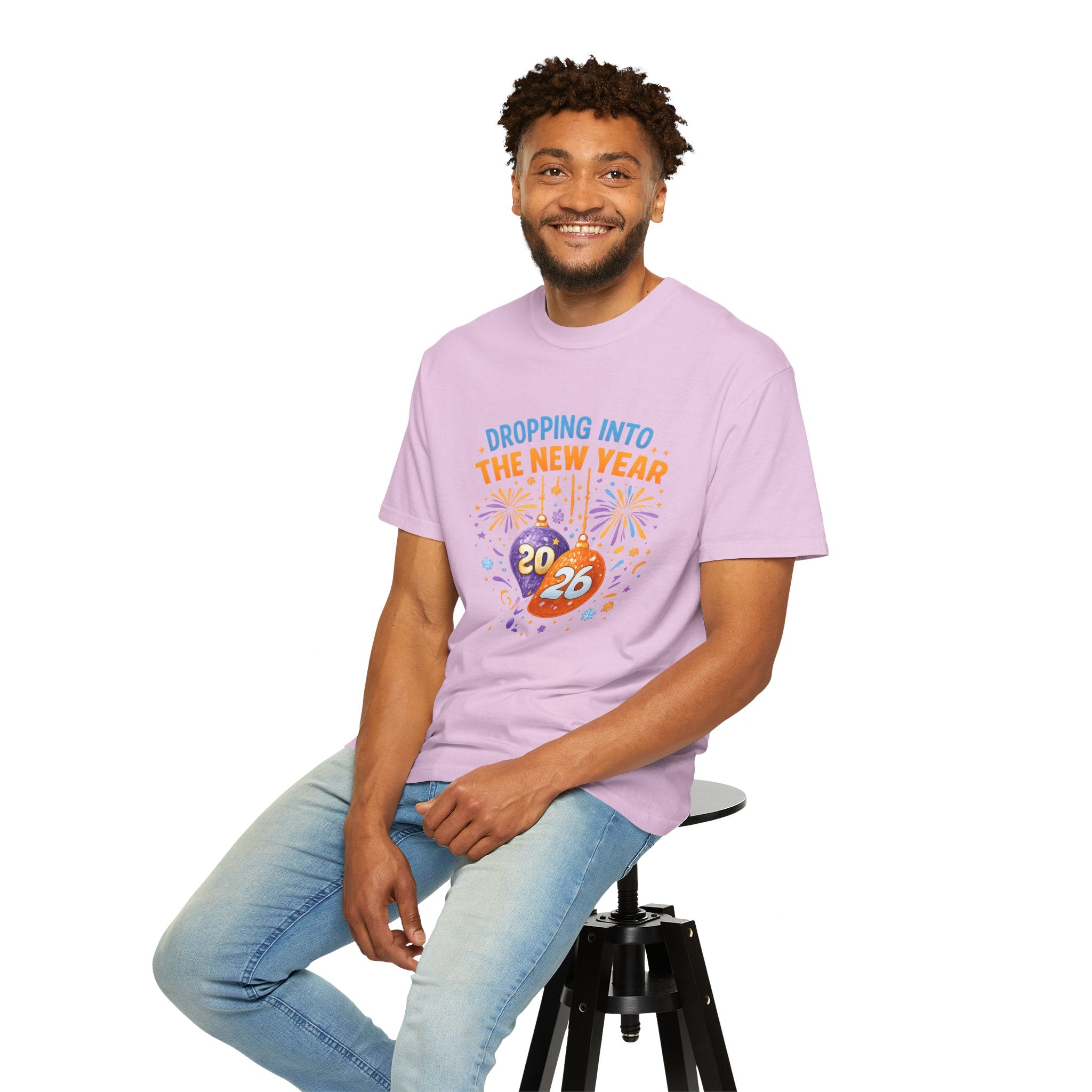 Dropping Into The New Year Shirt, Comfort Colors Unisex Tee, Matching Family New Years Shirts, Youth Toddler Baby Bodysuit