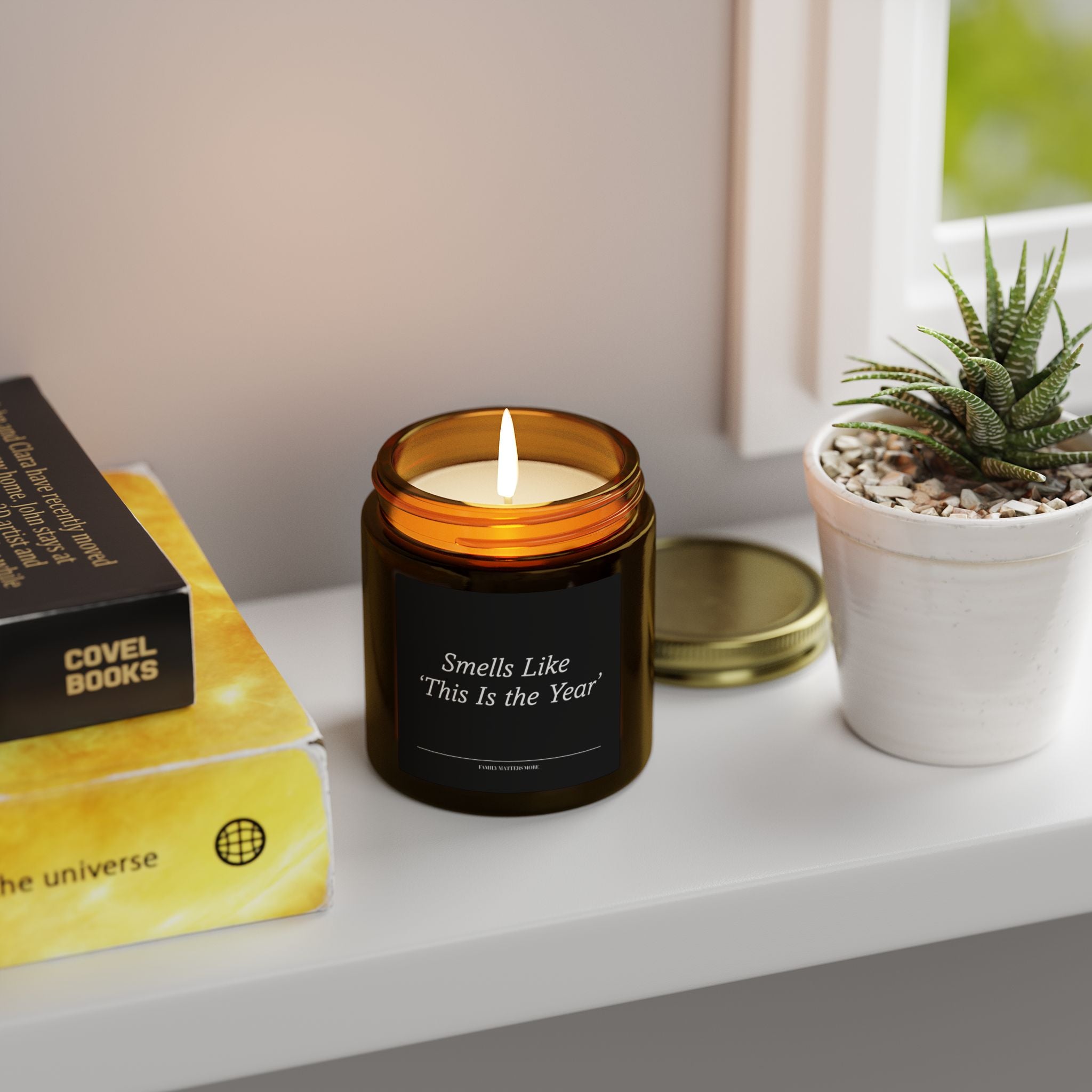 Smells Like This Is The Year Candle, 2026 New Year Scented Soy Candle 4oz 9oz, Funny NYE Gift, Hand Poured Jar