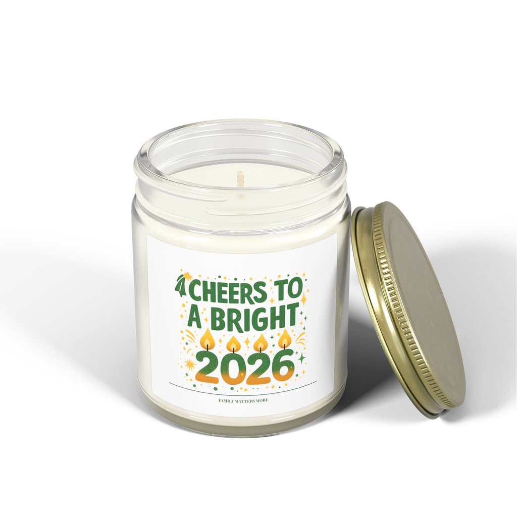 Cheers to a Bright 2026 Candle, Scented Soy Candle 4oz 9oz, Happy New Year Jar Candle, New Years Eve Gift