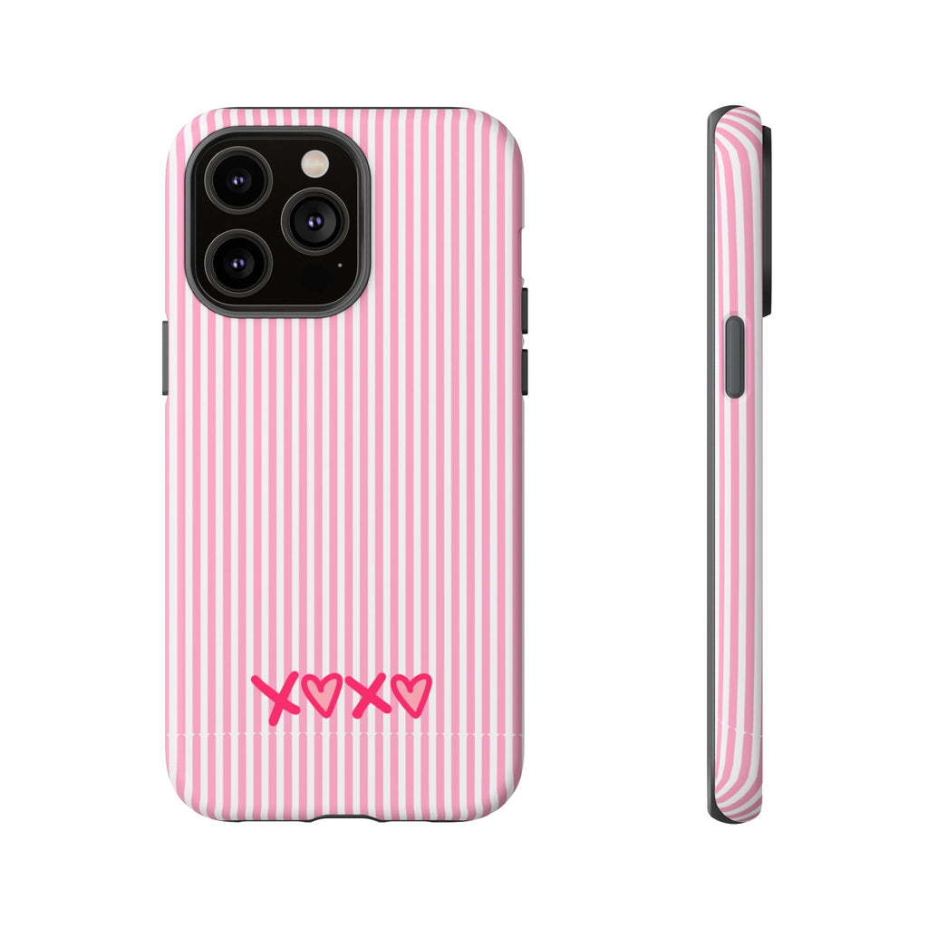 Galentines Day Pink Striped Lines phone case, Pink Stripe Iphone case | Tough Cases - Iphone, Samsung and Pixel Mobile cases