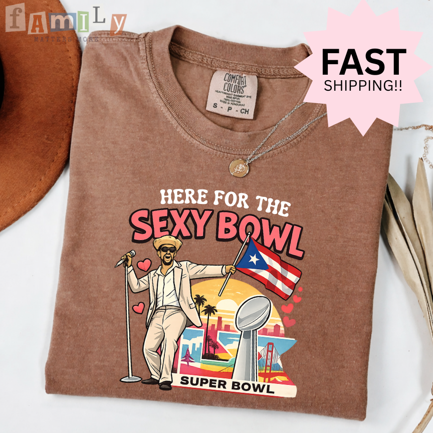 Here for the Sexy Bowl Shirt, Funny Super Bowl Tee, Game Day Humor Shirt, Inappropriate Aba Shirt, Offensive Stupid Unwearable Tee