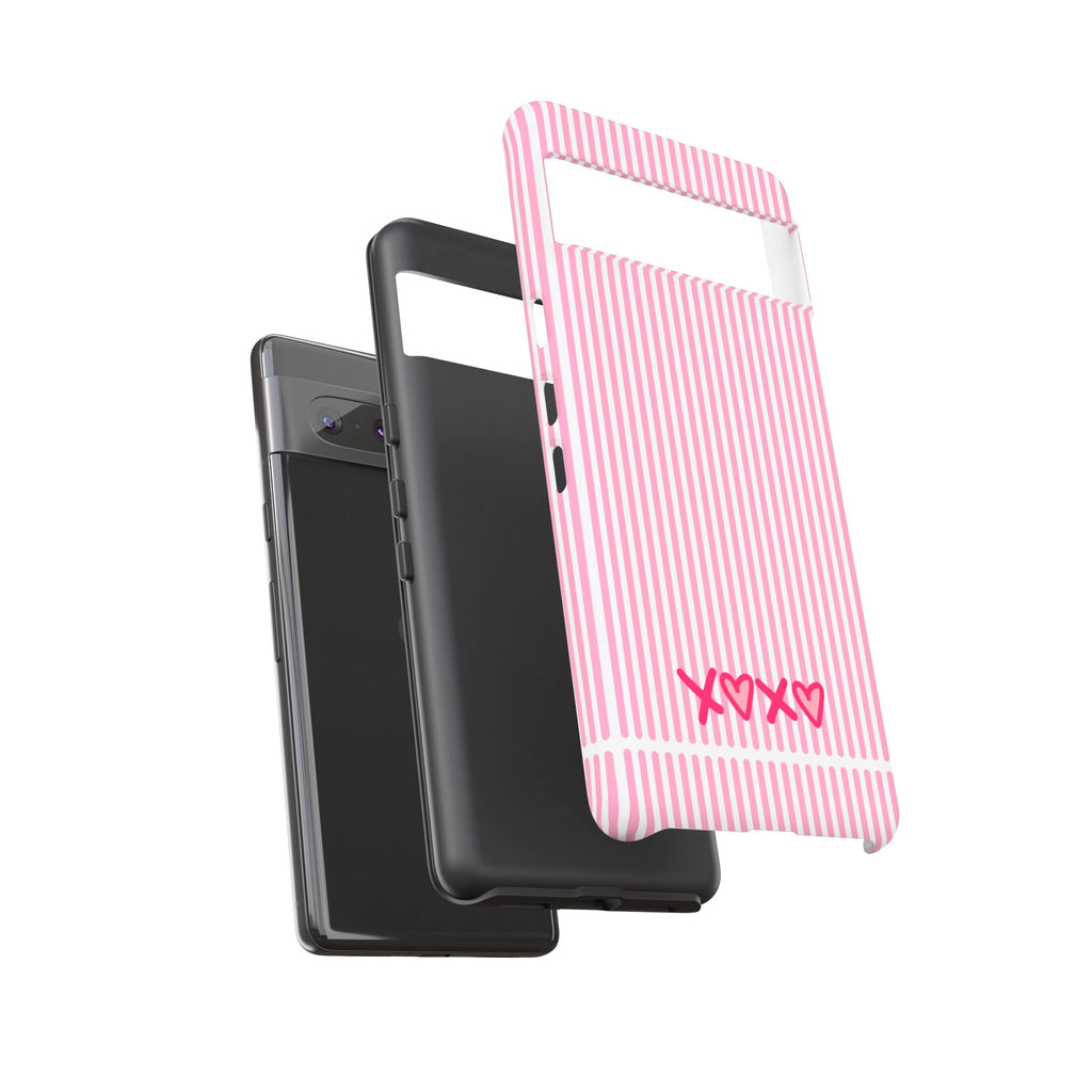 Galentines Day Pink Striped Lines phone case, Pink Stripe Iphone case | Tough Cases - Iphone, Samsung and Pixel Mobile cases