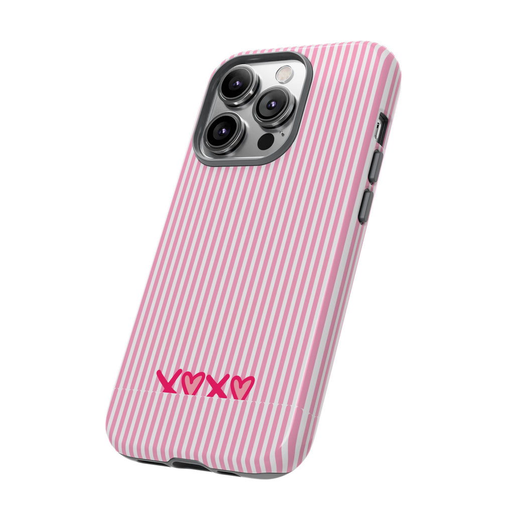 Galentines Day Pink Striped Lines phone case, Pink Stripe Iphone case | Tough Cases - Iphone, Samsung and Pixel Mobile cases