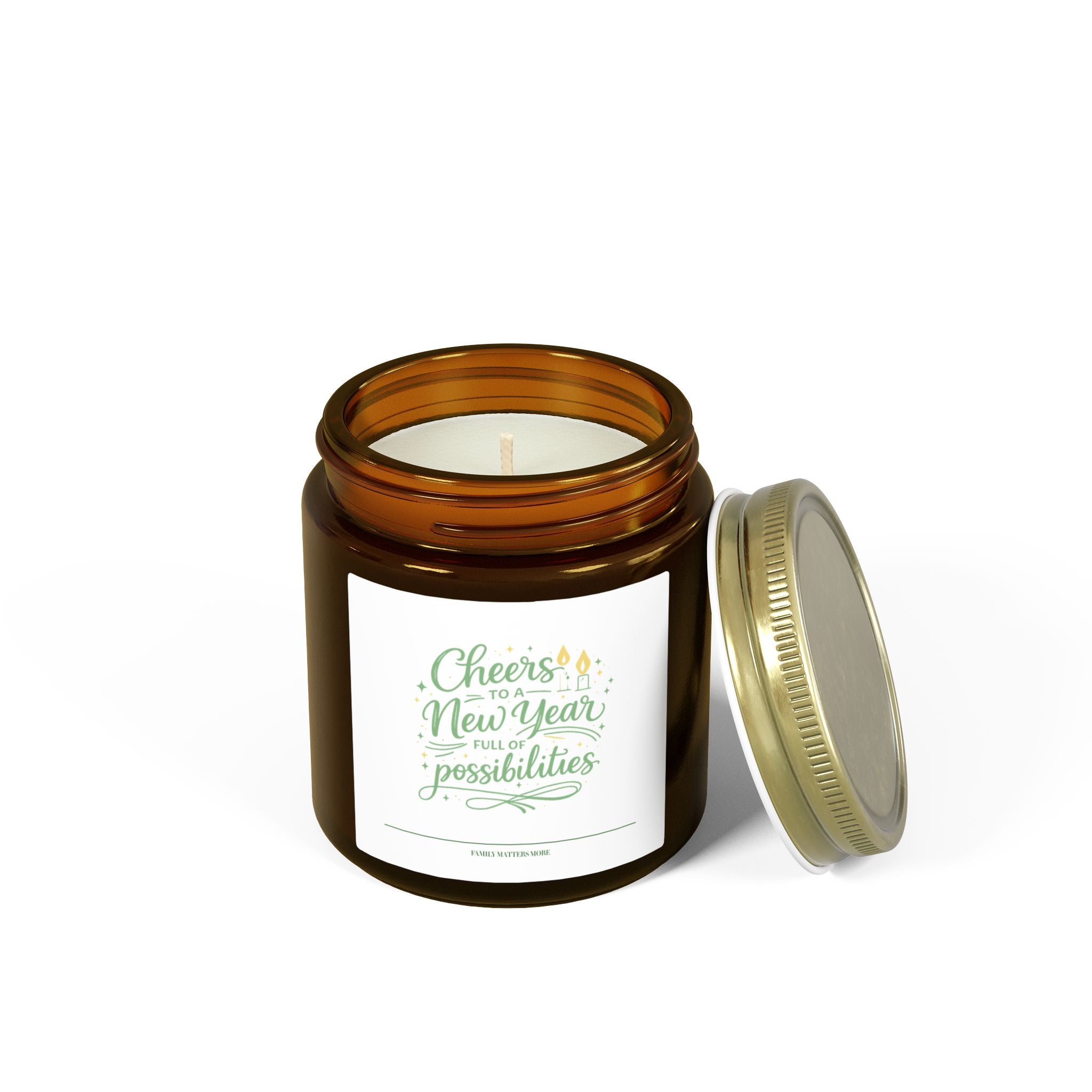 Cheers to a New Year Candle, Full of Possibilities, Scented Soy 4oz 9oz, New Years Eve Gift, Jar Candle