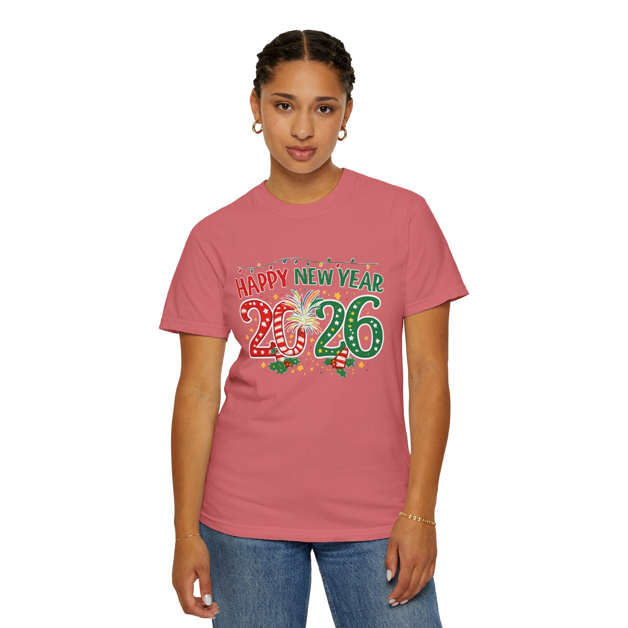 Happy New Year 2026 Family Shirts, Christmas Theme Matching Tees, Mom Dad Kids, Holiday NYE Outfit, Unisex