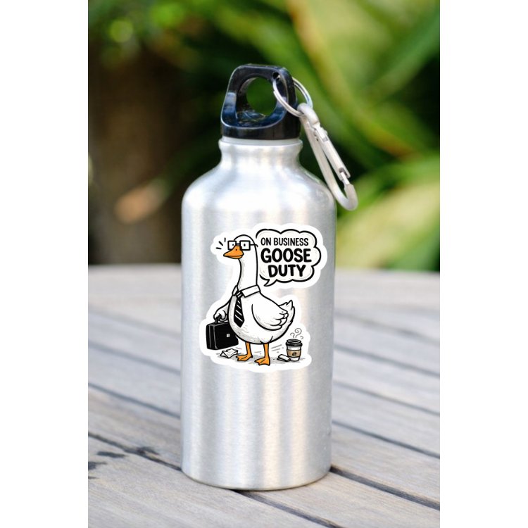 On Business Goose Duty Sticker | Funny Work Goose Vinyl Decal | Office Humor Sticker | Laptop Water Bottle Sticker | Cute Goose