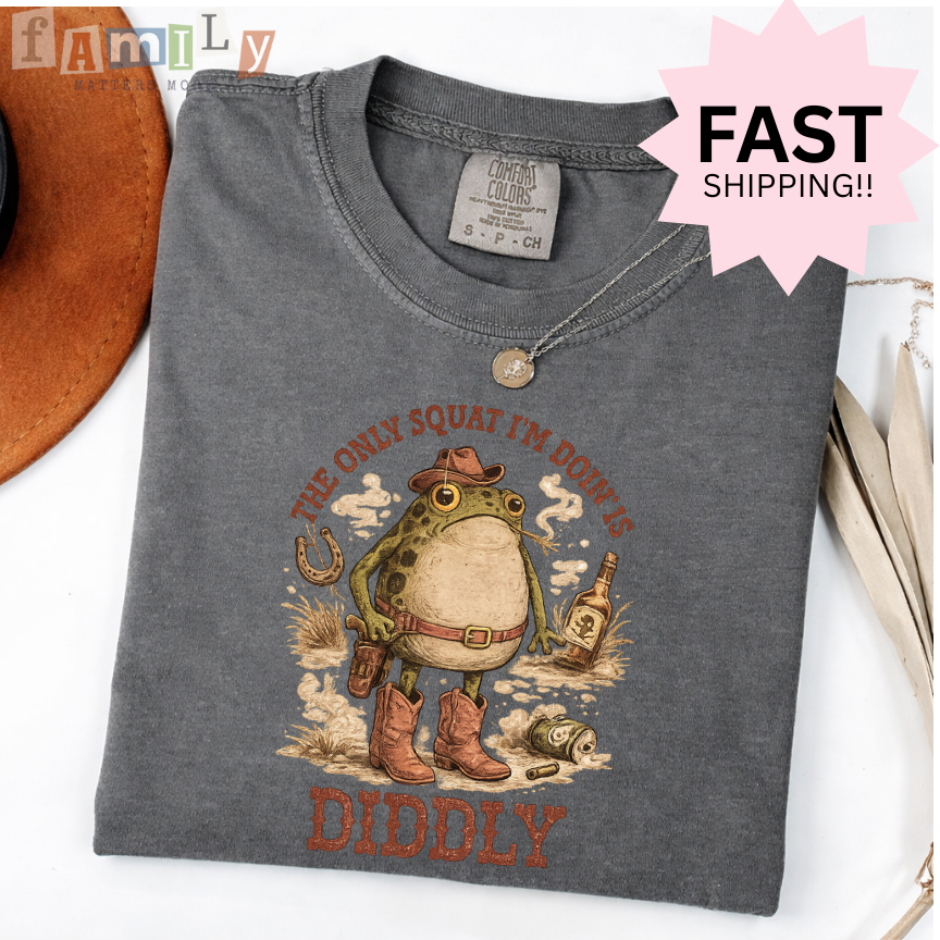 The Only Squat I’m Doin Is Diddly Shirt, Inappropriate Offensive T Shirt, Unwearable Stupid Tee, Aba Rbt Shirt