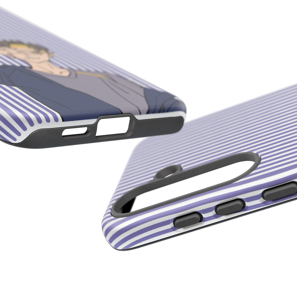 Casual Anime Guy Phone Case | Valentines Day Striped Lines phone case, Purple Stripe Iphone case - Iphone, Samsung and Pixel Mobile cases