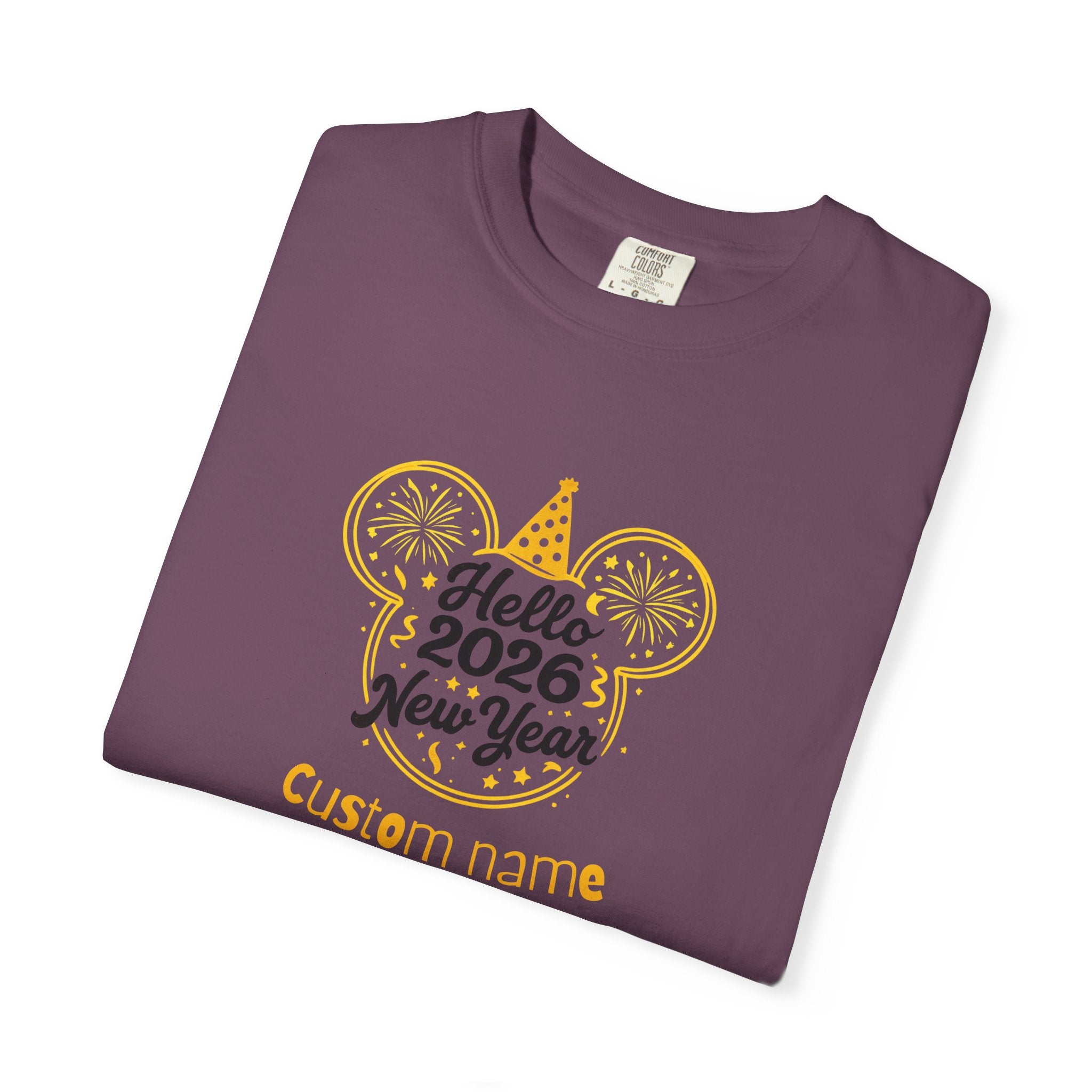 Hello 2026 Mouse Ears Family Shirts, Personalized New Year Matching Tees, Custom Mommy Daddy Sister Brother Baby, Unisex Adult Youth Toddler