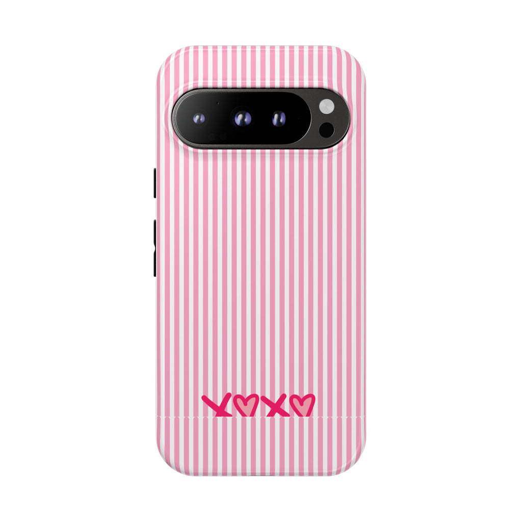 Galentines Day Pink Striped Lines phone case, Pink Stripe Iphone case | Tough Cases - Iphone, Samsung and Pixel Mobile cases