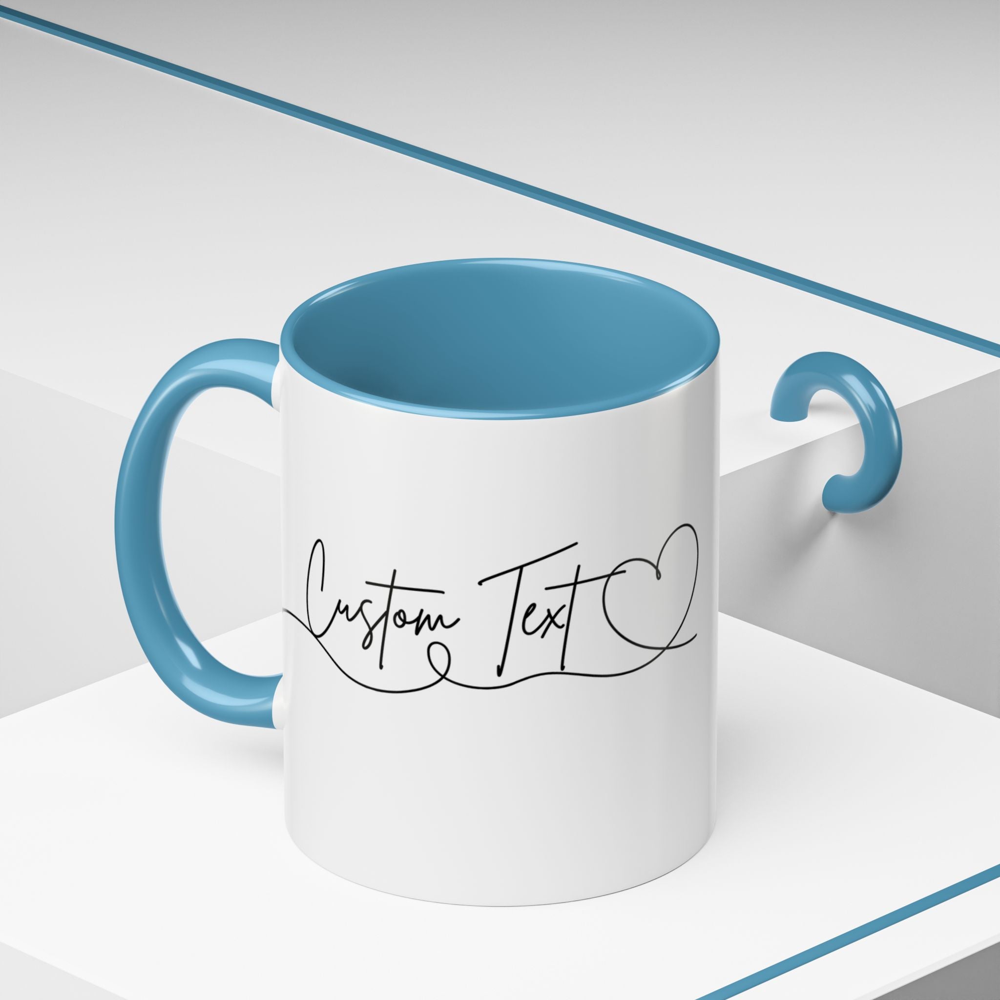 Personalized Name Mug, Custom Name Coffee Mug, Heart Name Mug, 11oz 15oz Ceramic Cup, Birthday Gift for Her Him