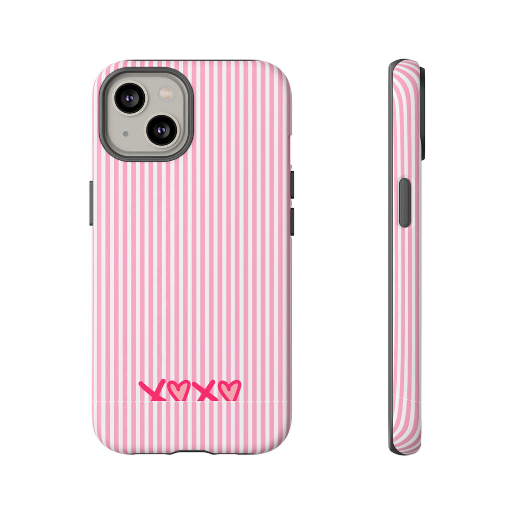 Galentines Day Pink Striped Lines phone case, Pink Stripe Iphone case | Tough Cases - Iphone, Samsung and Pixel Mobile cases