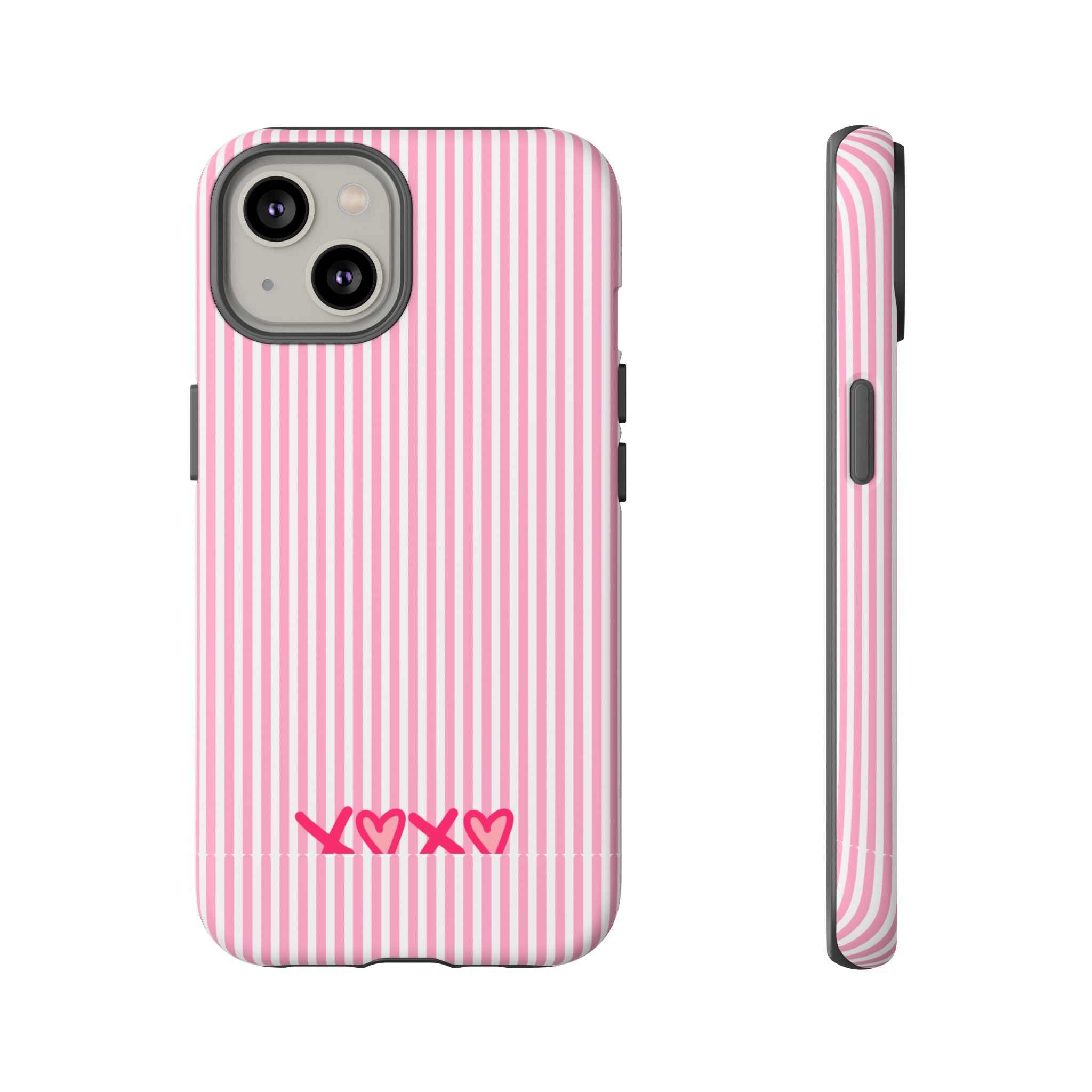 Galentines Day Pink Striped Lines phone case, Pink Stripe Iphone case | Tough Cases - Iphone, Samsung and Pixel Mobile cases