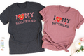 Matching Valentine Couple Shirts, I Love My Girlfriend Boyfriend Tees, Cute Couples Valentine Day Outfit, His and Hers Matching Shirts, Anniversary Gift for Him Her, Boyfriend Girlfriend Shirt Set, Unisex Graphic Tee