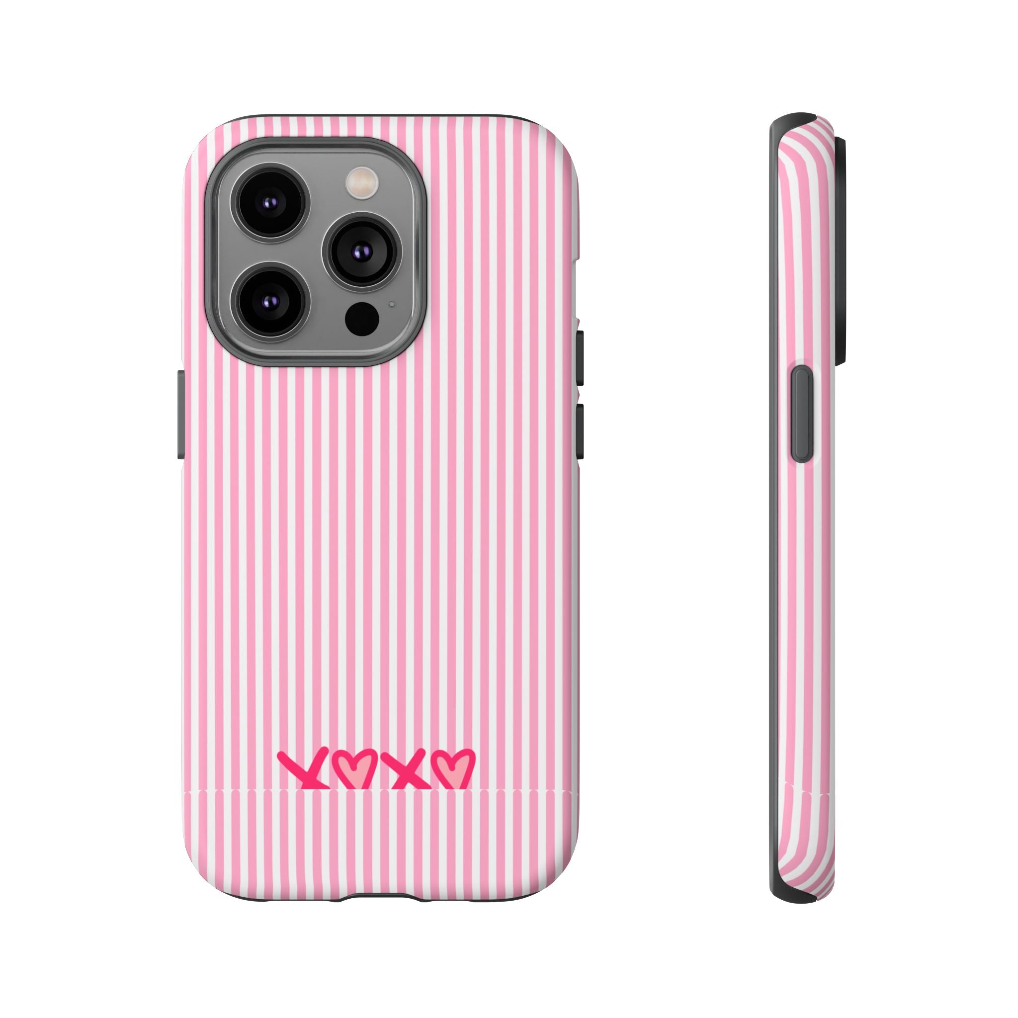 Galentines Day Pink Striped Lines phone case, Pink Stripe Iphone case | Tough Cases - Iphone, Samsung and Pixel Mobile cases