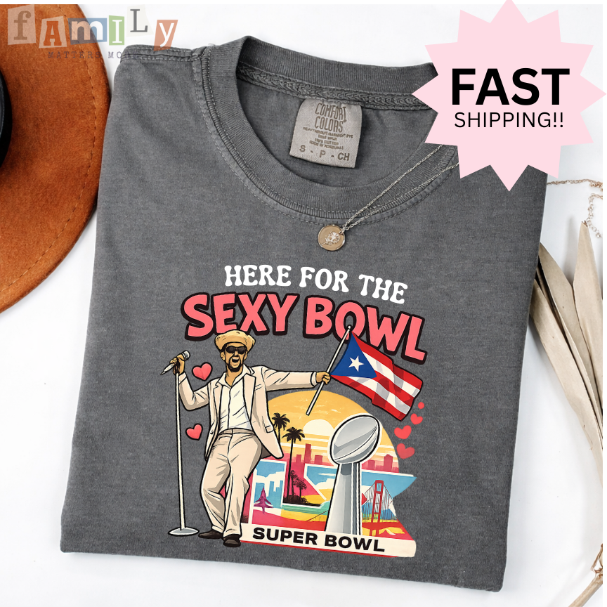 Here for the Sexy Bowl Shirt, Funny Super Bowl Tee, Game Day Humor Shirt, Inappropriate Aba Shirt, Offensive Stupid Unwearable Tee