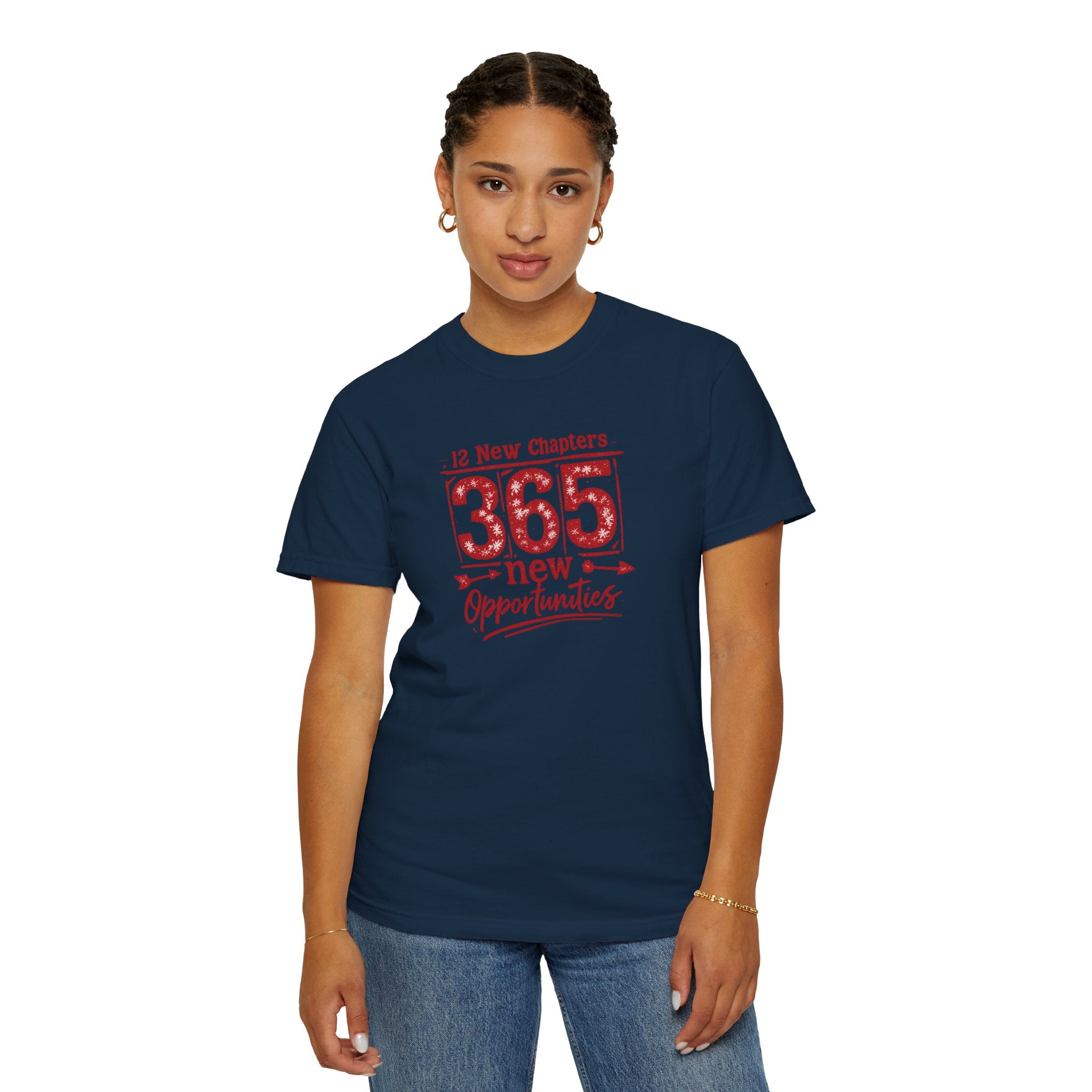12 New Chapters 365 New Opportunities Shirt, Happy New Year Tee, Family Matching Comfort Colors 1717, Unisex Adult Youth New Year Gift