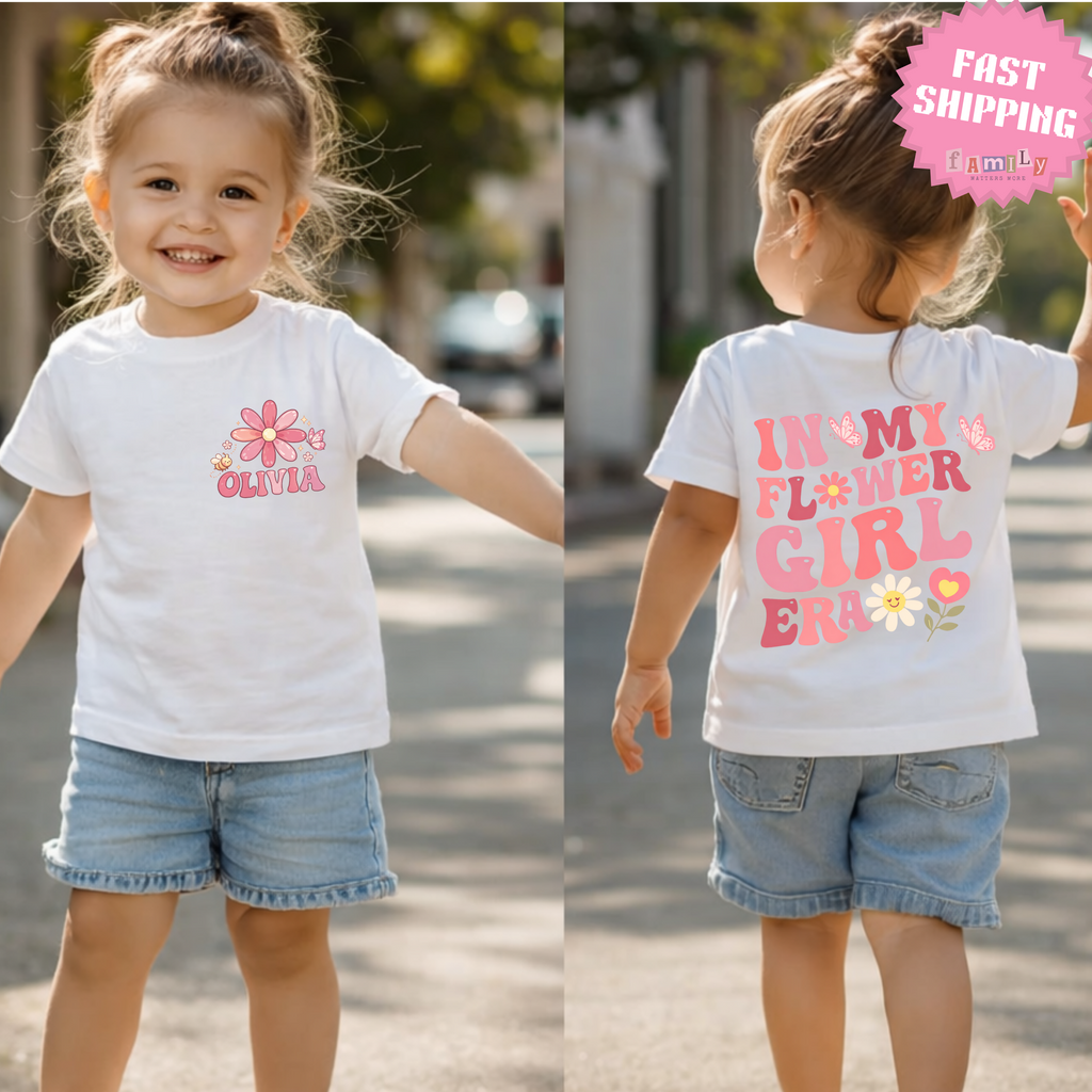 Personalized In My Flower Girl Era Shirt, Flower Girl Shirt, Wedding Party Kids Shirt, Bridal Party Shirt For Kids, Flower Girl Proposal Tee (Copy)