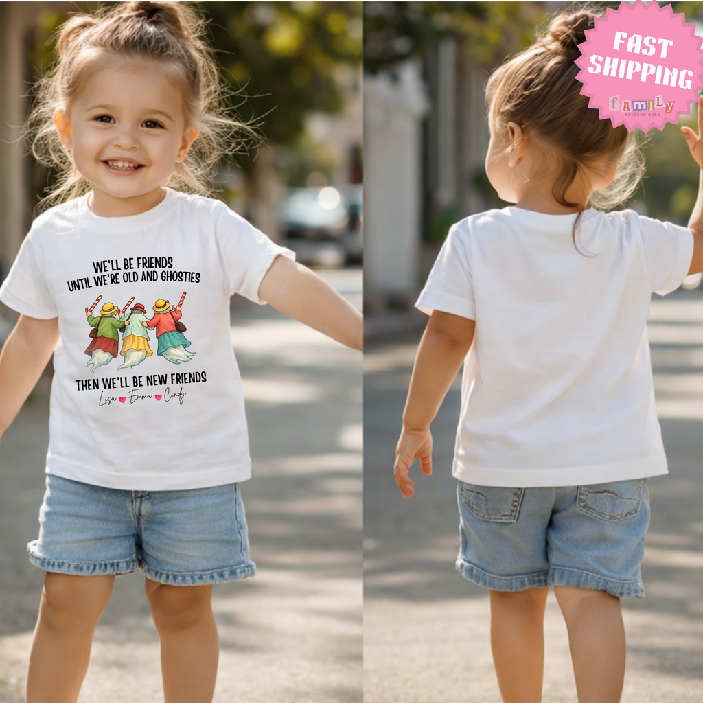 Personalized Friendship Shirt, Old Friends - Best Friends Gift, Besties Tee, Comfort colors best friens shirts with names