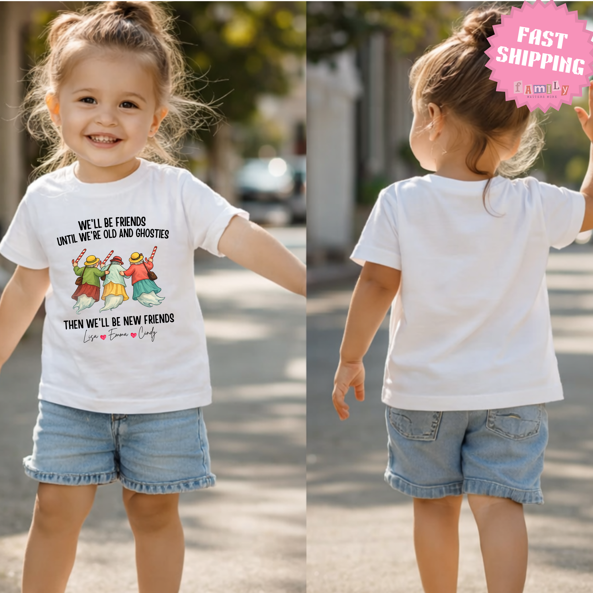 Personalized Friendship Shirt, Old Friends - Best Friends Gift, Besties Tee, Comfort colors best friens shirts with names