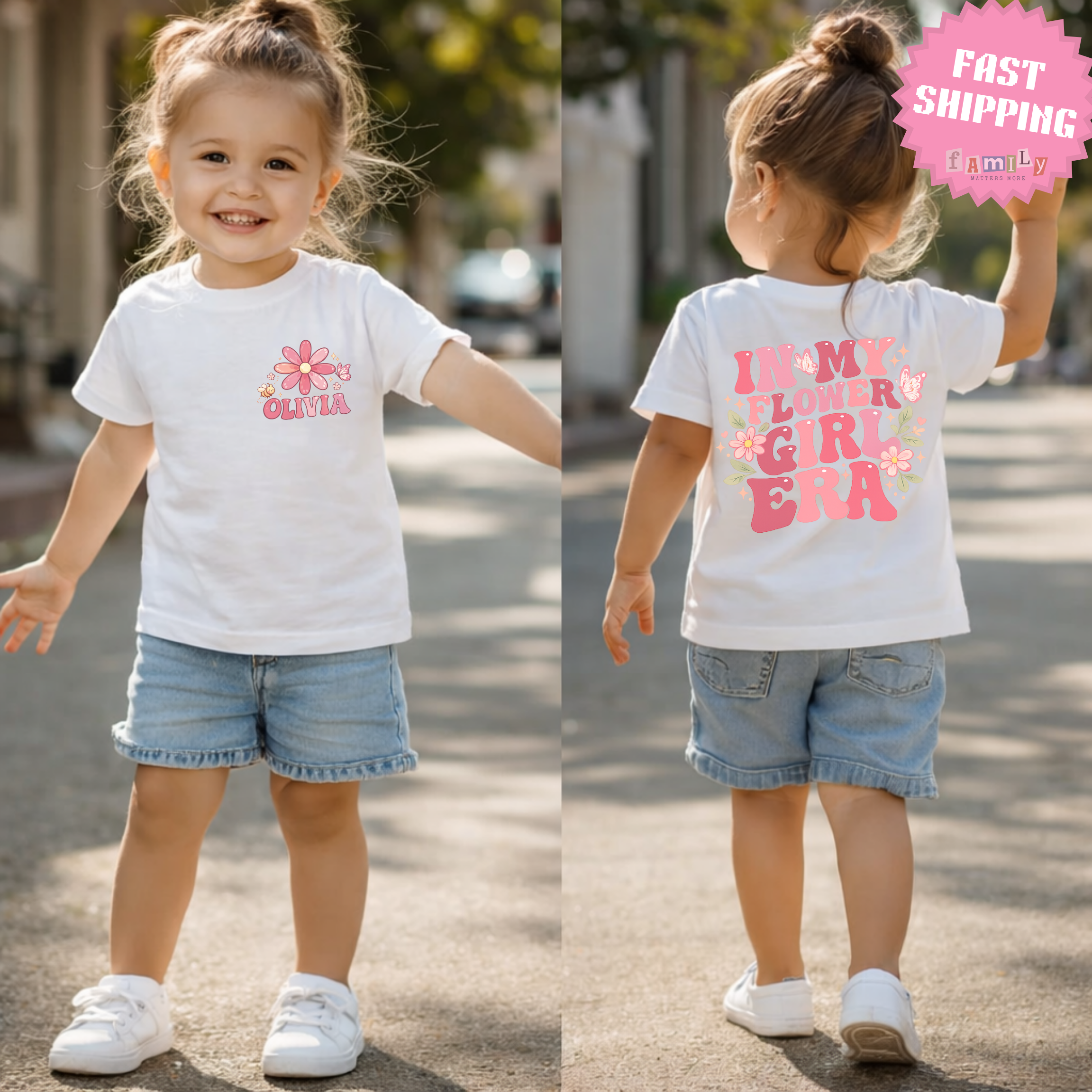 Personalized In My Flower Girl Era Shirt, Flower Girl Shirt, Wedding Party Kids Shirt, Bridal Party Shirt For Kids, Flower Girl Proposal Tee