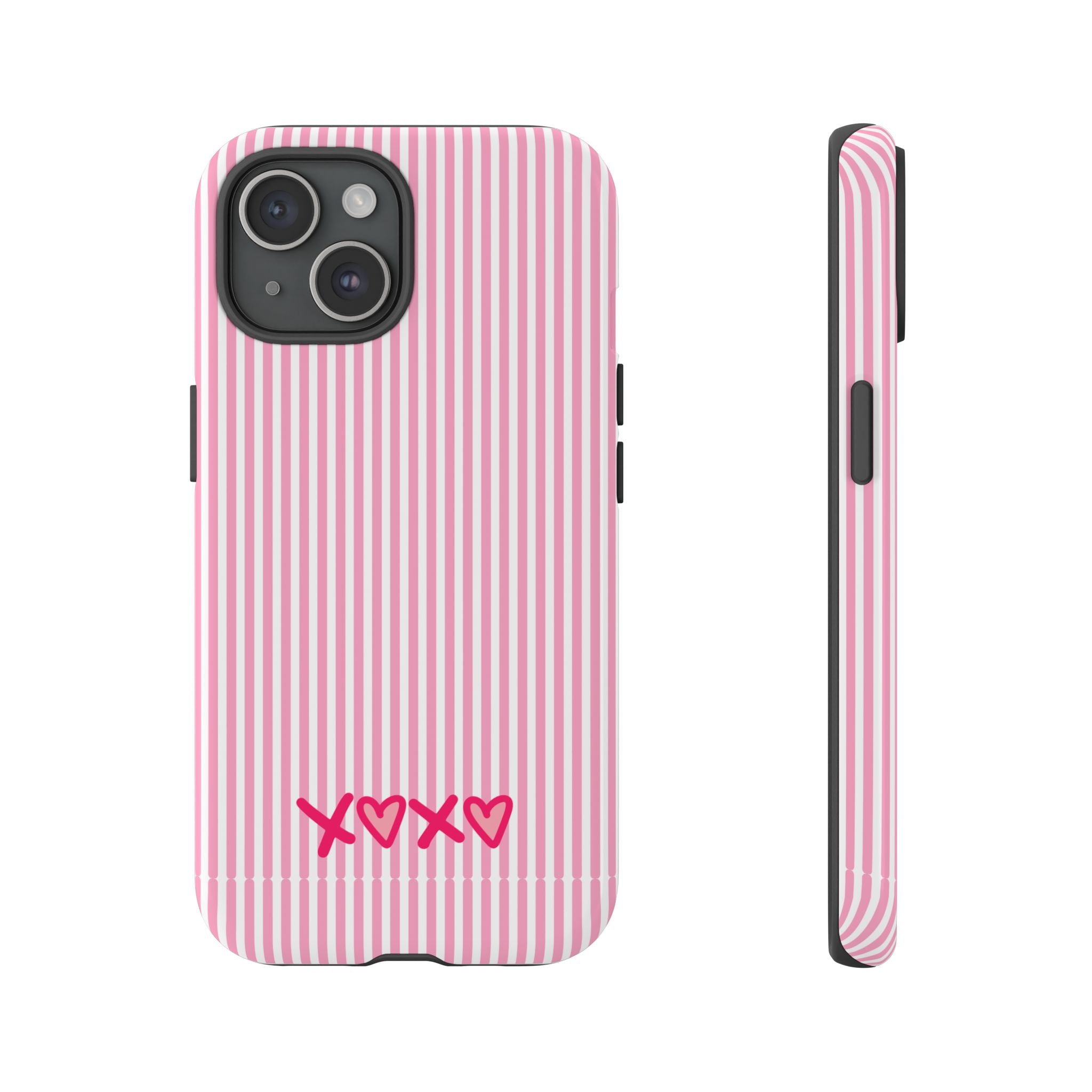 Galentines Day Pink Striped Lines phone case, Pink Stripe Iphone case | Tough Cases - Iphone, Samsung and Pixel Mobile cases