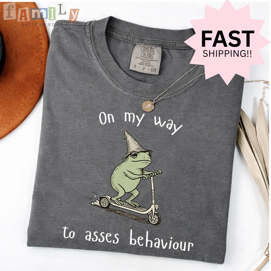 On My Way To Assess Behaviour Shirt | Funny ABA RBT Shirt | Inappropriate Unwearable Tee | Comfort Colors 1717
