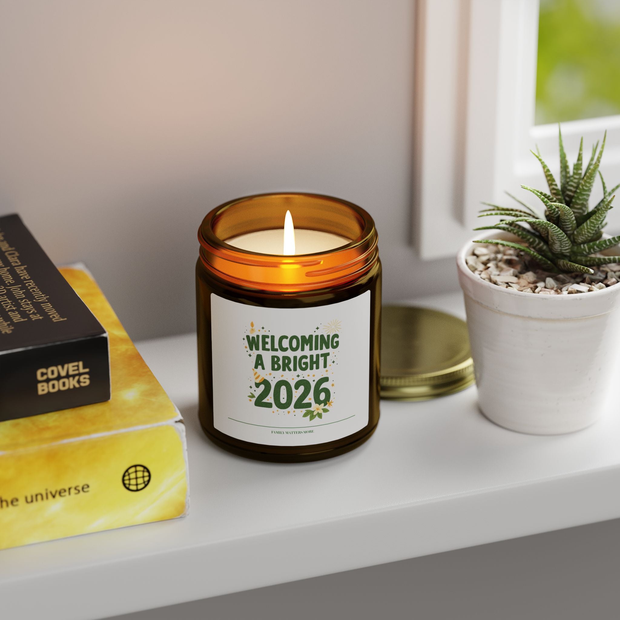 Welcoming a Bright 2026 Candle, Scented Soy Candle 4oz 9oz, Happy New Year Jar Candle, NYE Gift, New Beginnings