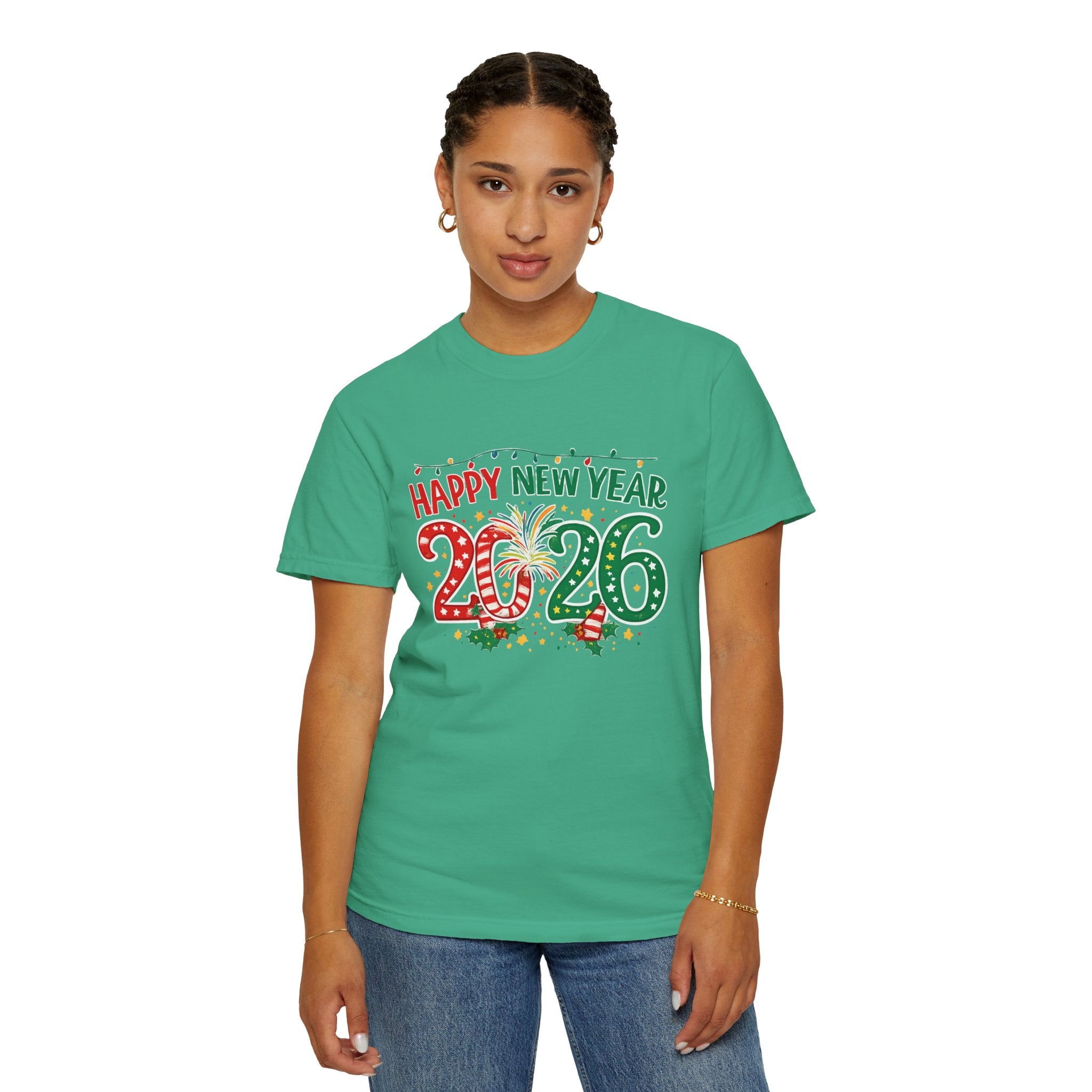 Happy New Year 2026 Family Shirts, Christmas Theme Matching Tees, Mom Dad Kids, Holiday NYE Outfit, Unisex