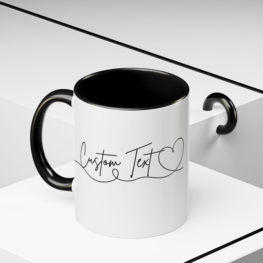 Personalized Name Mug, Custom Name Coffee Mug, Heart Name Mug, 11oz 15oz Ceramic Cup, Birthday Gift for Her Him