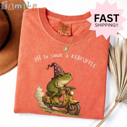 Off to Cause a Kerfuffle Frog Tshirt, Sarcastic Shirts, Funny Sayings, Adult Humor Shirt, Frog Meme Shirt, Mental Health Shirt, Funny Shirts