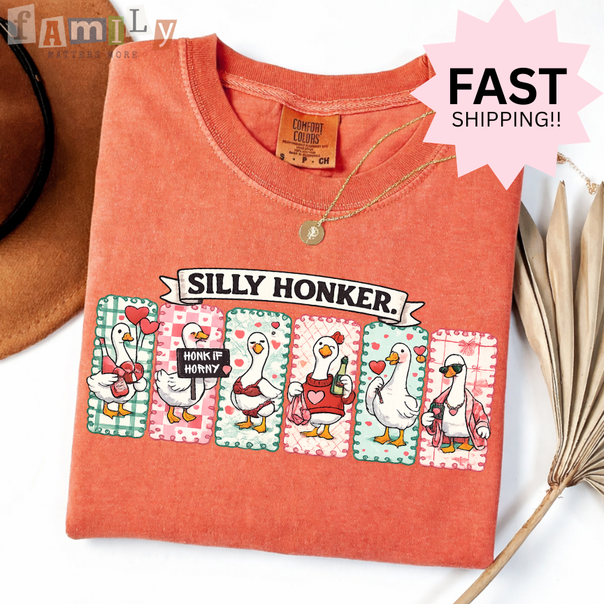 Silly Honker Shirt, Funny Goose Valentines Shirt, Comfort Colors Tee, Inappropriate Aba Shirt, Offensive Stupid Unwearable Shirt