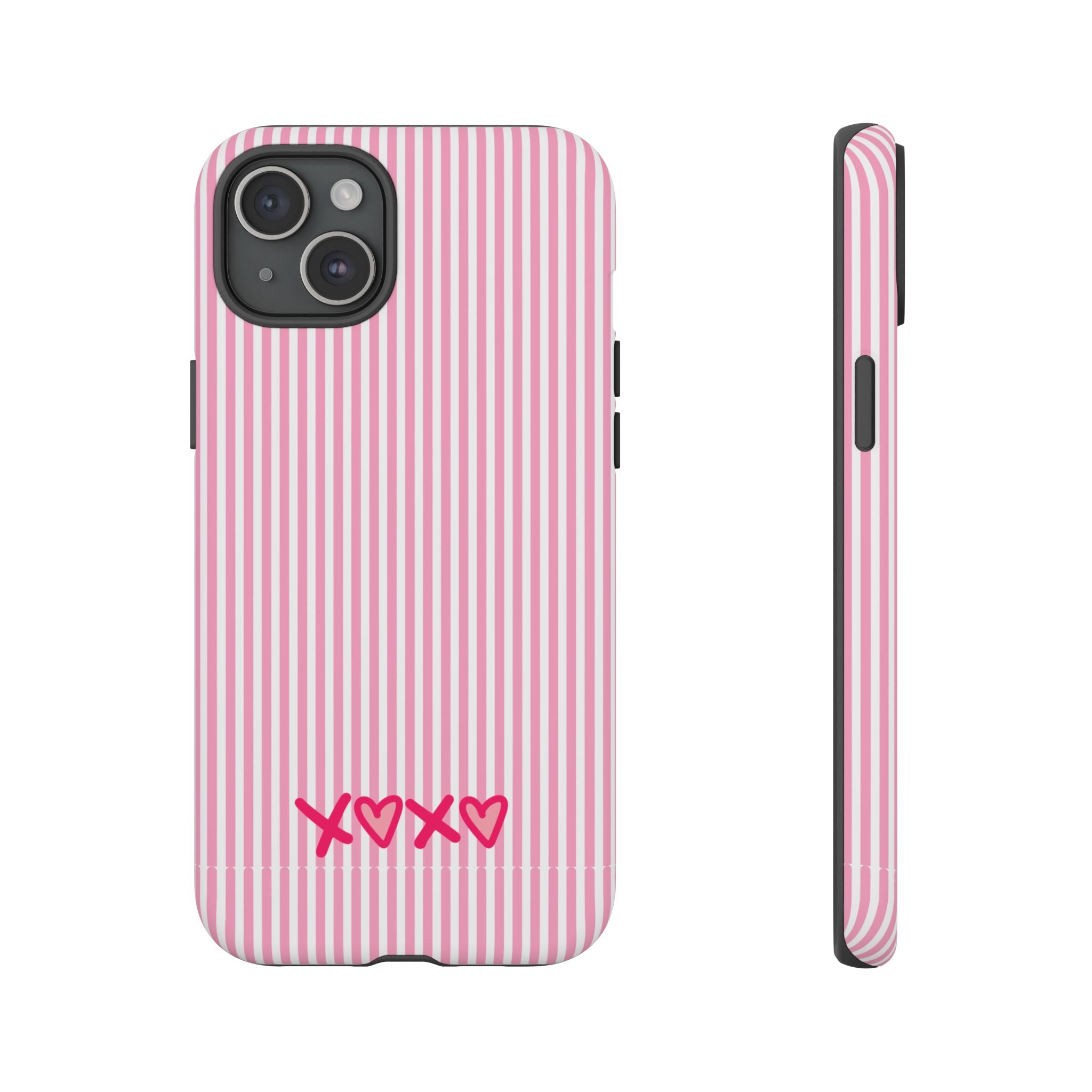 Galentines Day Pink Striped Lines phone case, Pink Stripe Iphone case | Tough Cases - Iphone, Samsung and Pixel Mobile cases