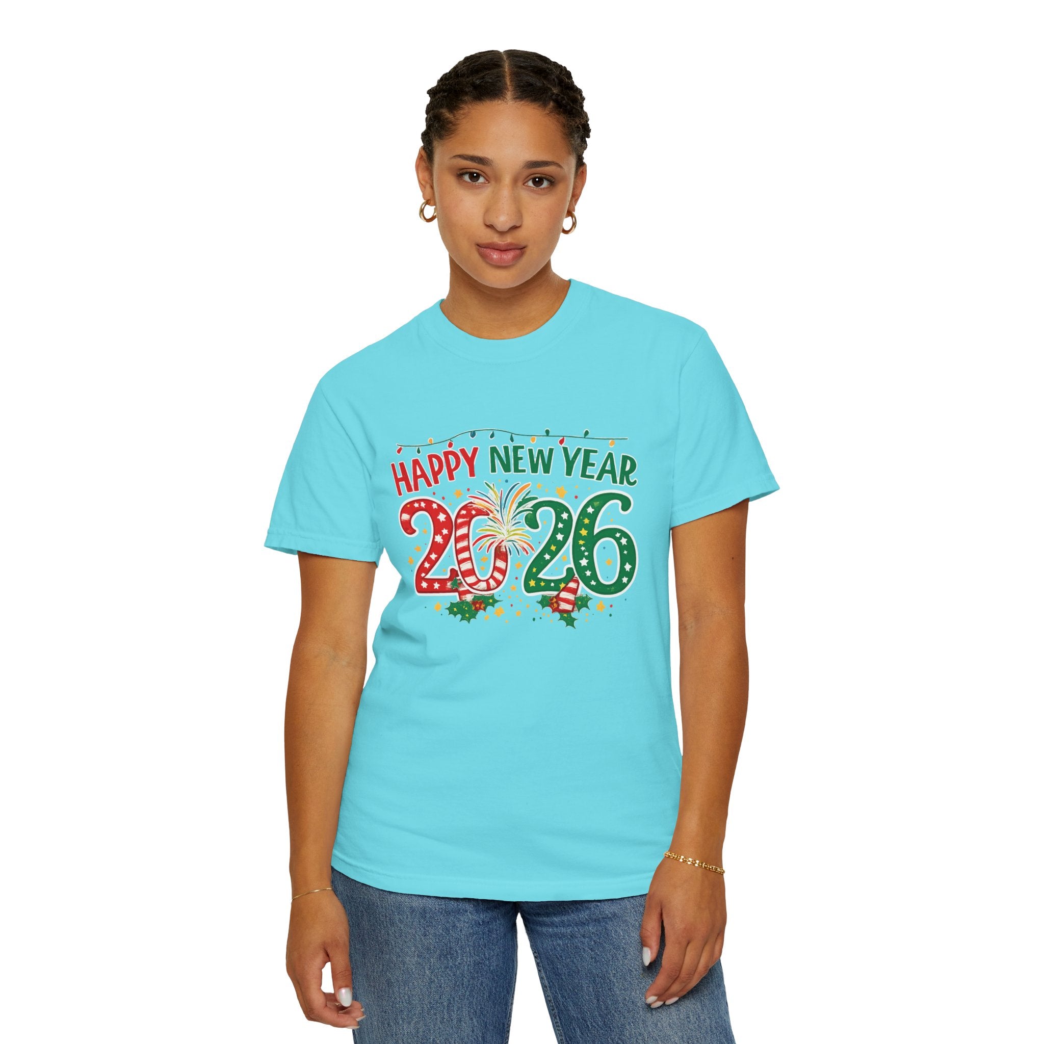 Happy New Year 2026 Family Shirts, Christmas Theme Matching Tees, Mom Dad Kids, Holiday NYE Outfit, Unisex