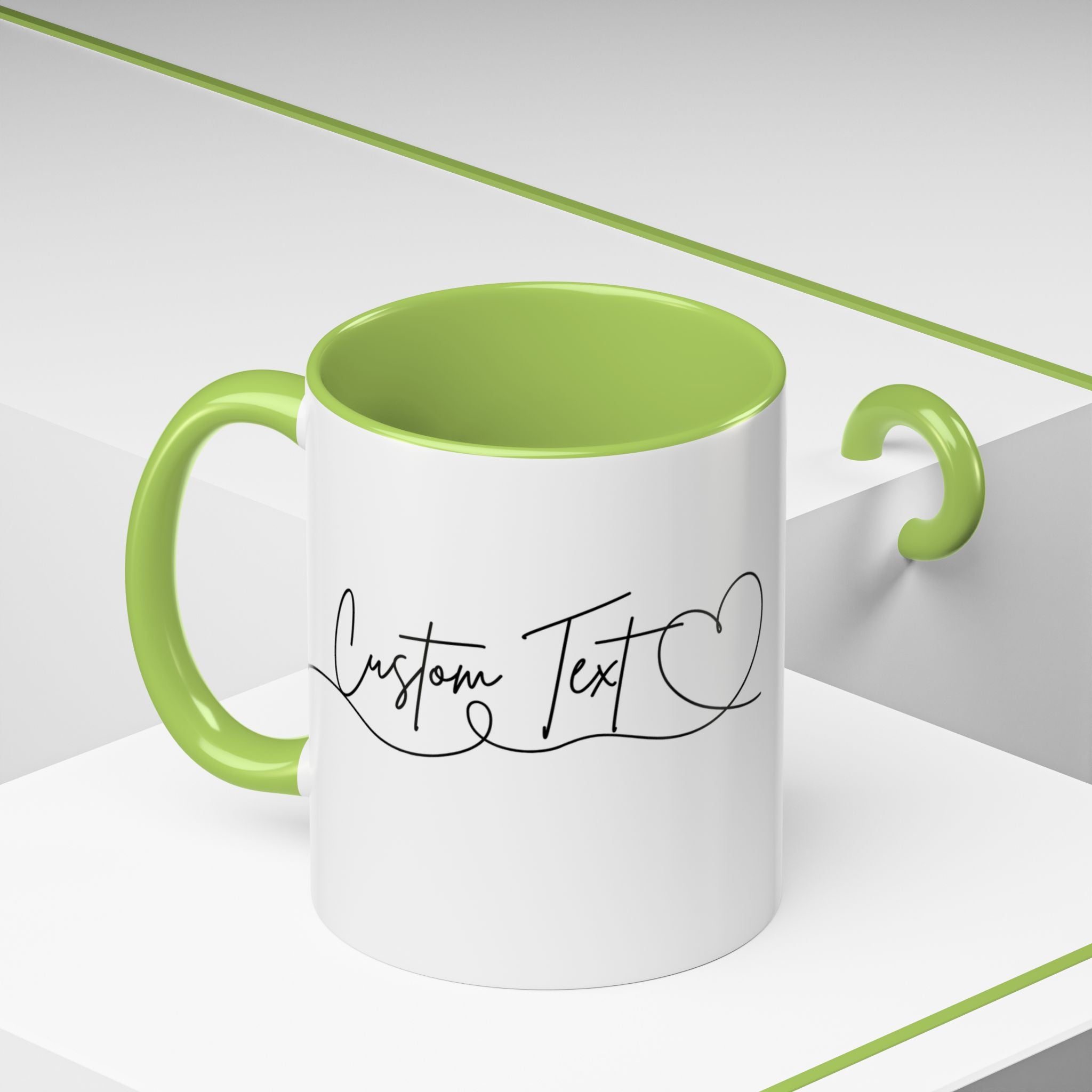 Personalized Name Mug, Custom Name Coffee Mug, Heart Name Mug, 11oz 15oz Ceramic Cup, Birthday Gift for Her Him