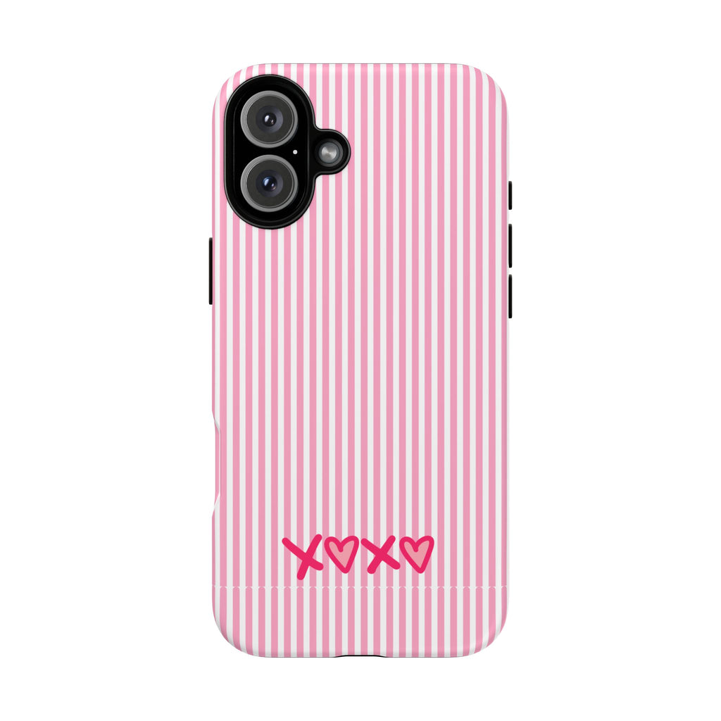 Galentines Day Pink Striped Lines phone case, Pink Stripe Iphone case | Tough Cases - Iphone, Samsung and Pixel Mobile cases
