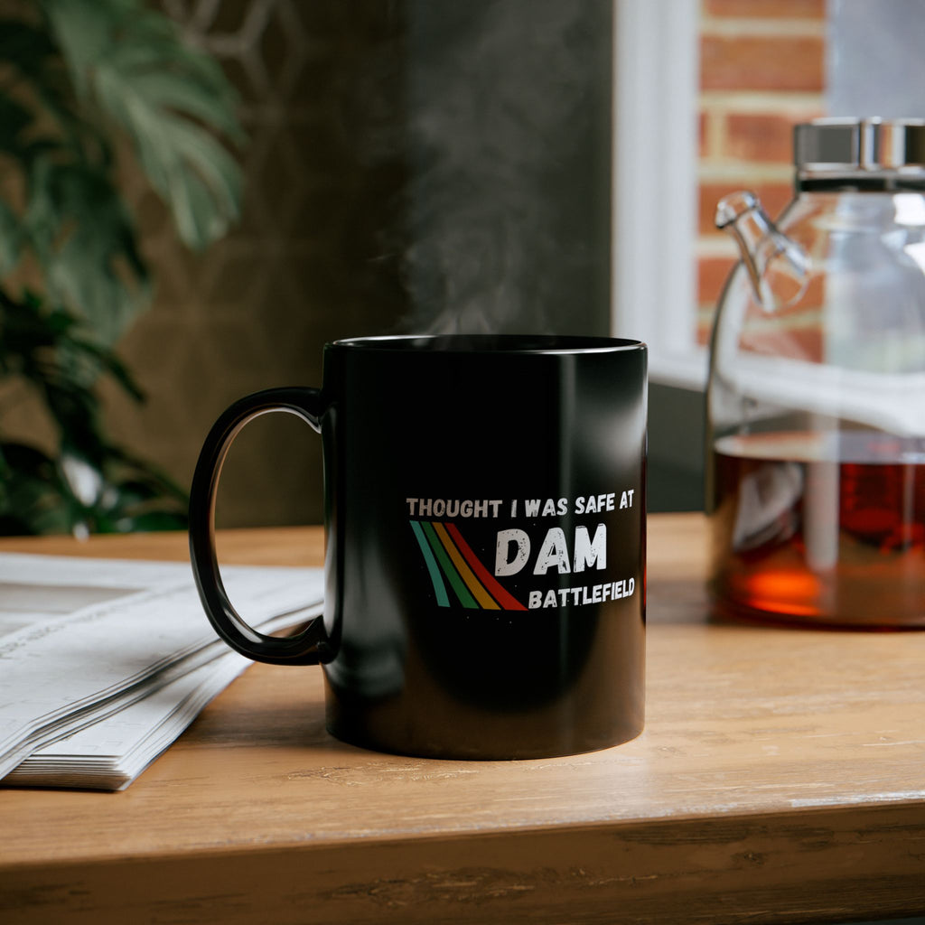 Arc Raider Inspired Mug, Thought I Was Safe At Dam Battlefield, Funny Gamer Coffee Mug 11oz 15oz, Gift for Brother