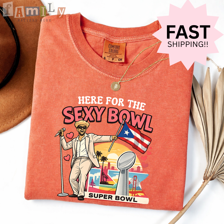 Here for the Sexy Bowl Shirt, Funny Super Bowl Tee, Game Day Humor Shirt, Inappropriate Aba Shirt, Offensive Stupid Unwearable Tee