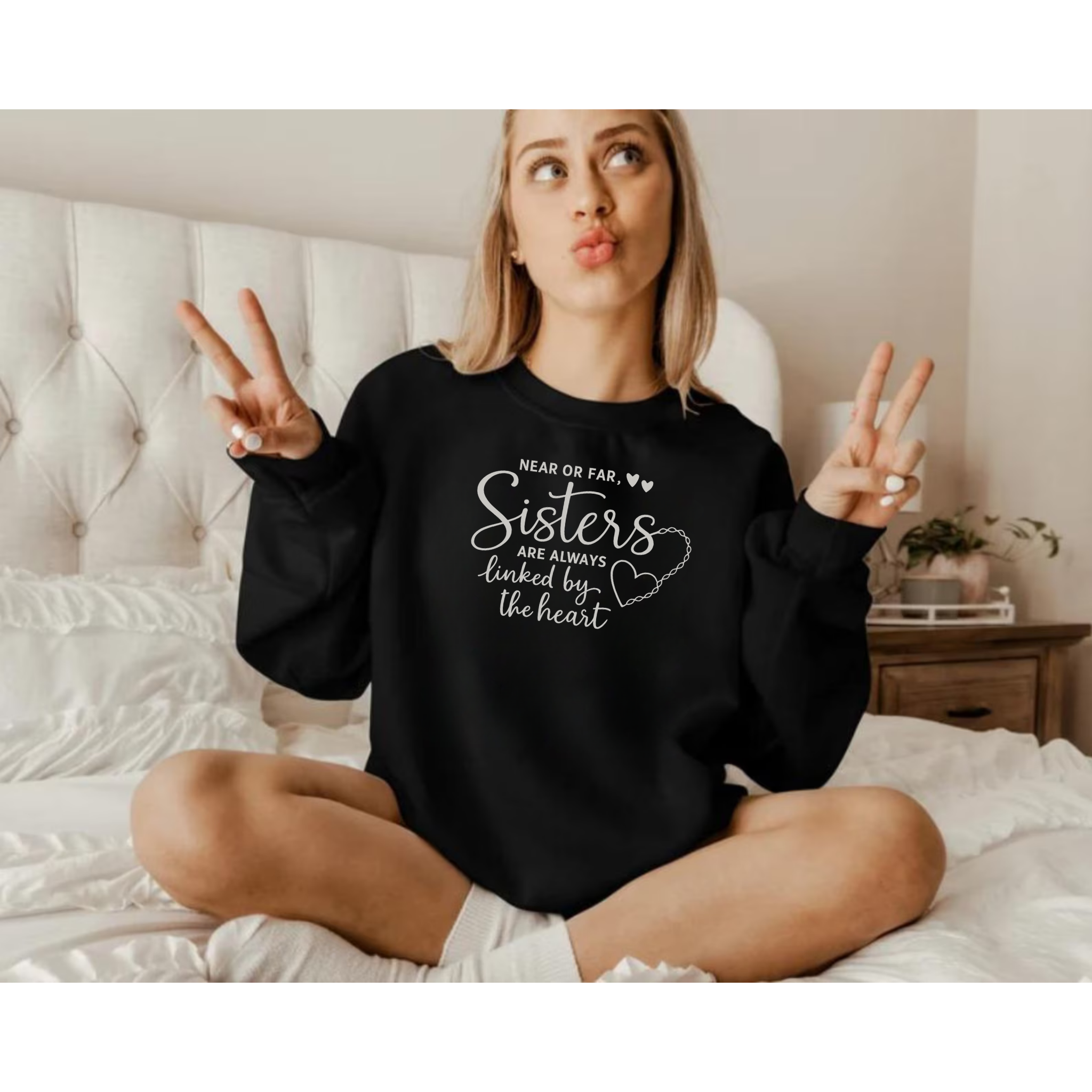 sister sweatshirt, gift for sister, sister hoodie, sister love gift, long distance sis, sisters bond, sister quote tee, family love shirt, sister birthday gift, sisters forever, sibling gift, cozy sister hoodie, heart sister shirt