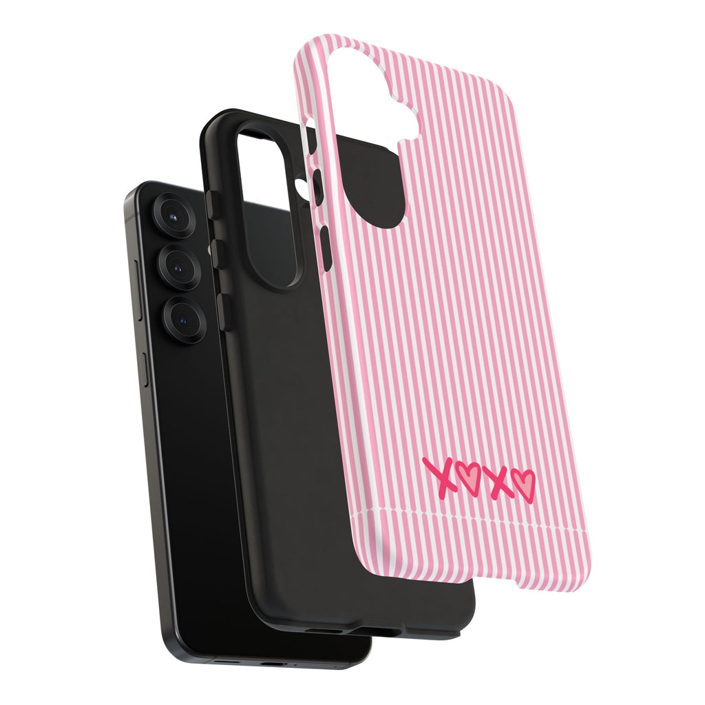Galentines Day Pink Striped Lines phone case, Pink Stripe Iphone case | Tough Cases - Iphone, Samsung and Pixel Mobile cases